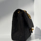 Chanel 1997 Small 24K Black Camellia Classic Flap Bag