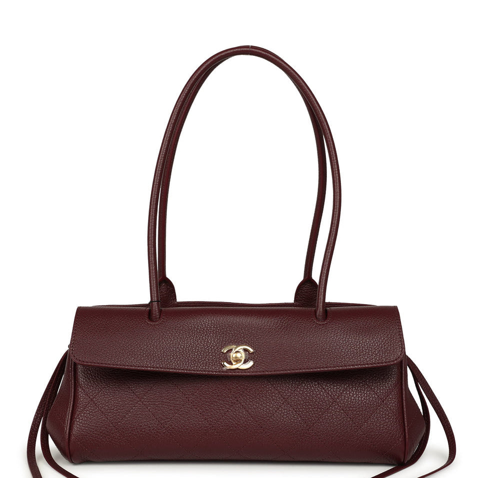 Chanel Urban Essentials Small Shopping Tote Burgundy Grained Calfskin Gold Hardware 2026