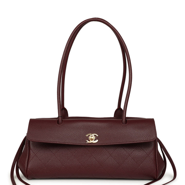 Chanel Urban Essentials Small Shopping Tote Burgundy Grained Calfskin Gold Hardware 2026