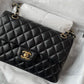 Chanel Small Black Lambskin Classic Flap Bag + GHW