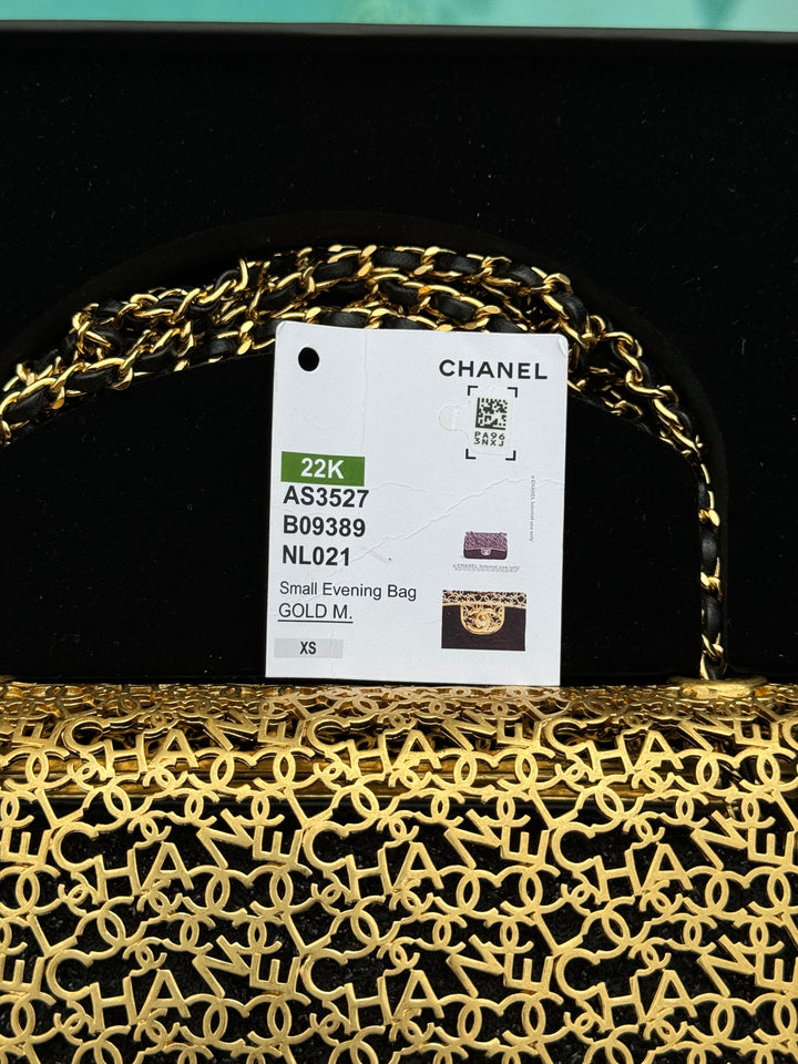 Chanel 2022 Limited Edition Tweed Mini Cage Minaudiere Crossbody