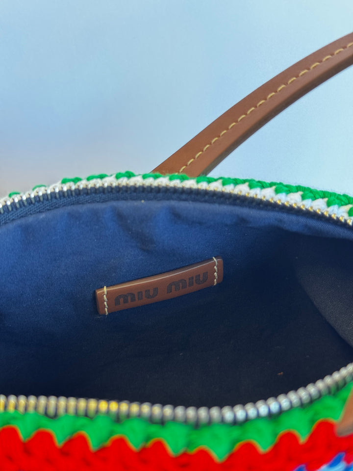 Miu Miu Crochet Multicolor Pouch Bag