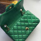 Chanel 18S Emerald Green Caviar Mini Flap Bag