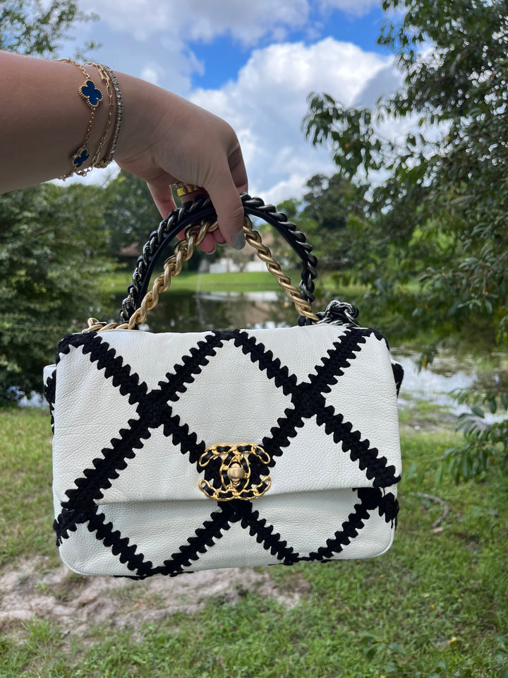 Chanel 19 Medium Crochet Quilted Calfskin Flap Bag