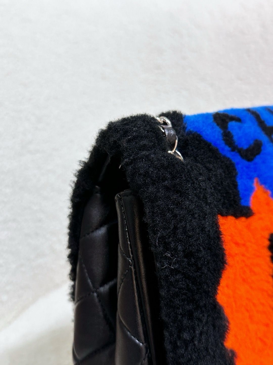 Chanel Supermarket Comic Maxi Shearling Flap Bag