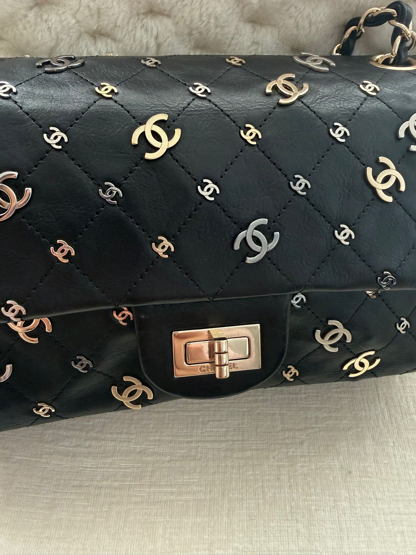 Chanel Vintage Punk Charms 2.55 Medium Reissue Flap Bag