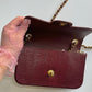 Chanel Burgundy Lizard Mini Rectangular Flap Bag