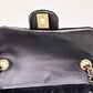 Chanel Black Velvet Mini Pearl Flap Bag