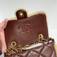 Chanel 25K Brown Mini Shearling Flap Bag