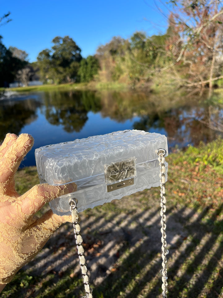 Chanel RARE Runway Acrylic Crystal CC Ice Cube Clutch