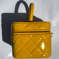 Chanel 1995 Yellow Heart Mirror Vanity Bag