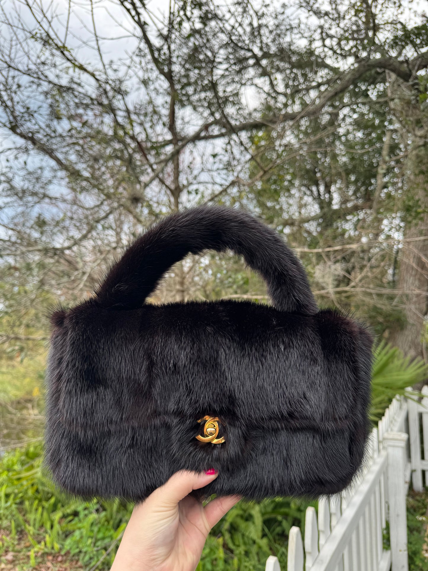 Chanel RARE 100% Genuine Mink Fur Kelly