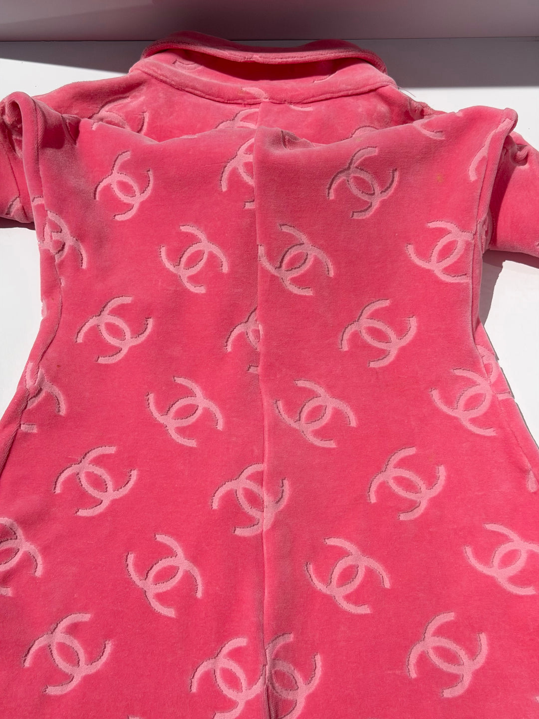 Chanel 1996 Pink Velour CC Romper