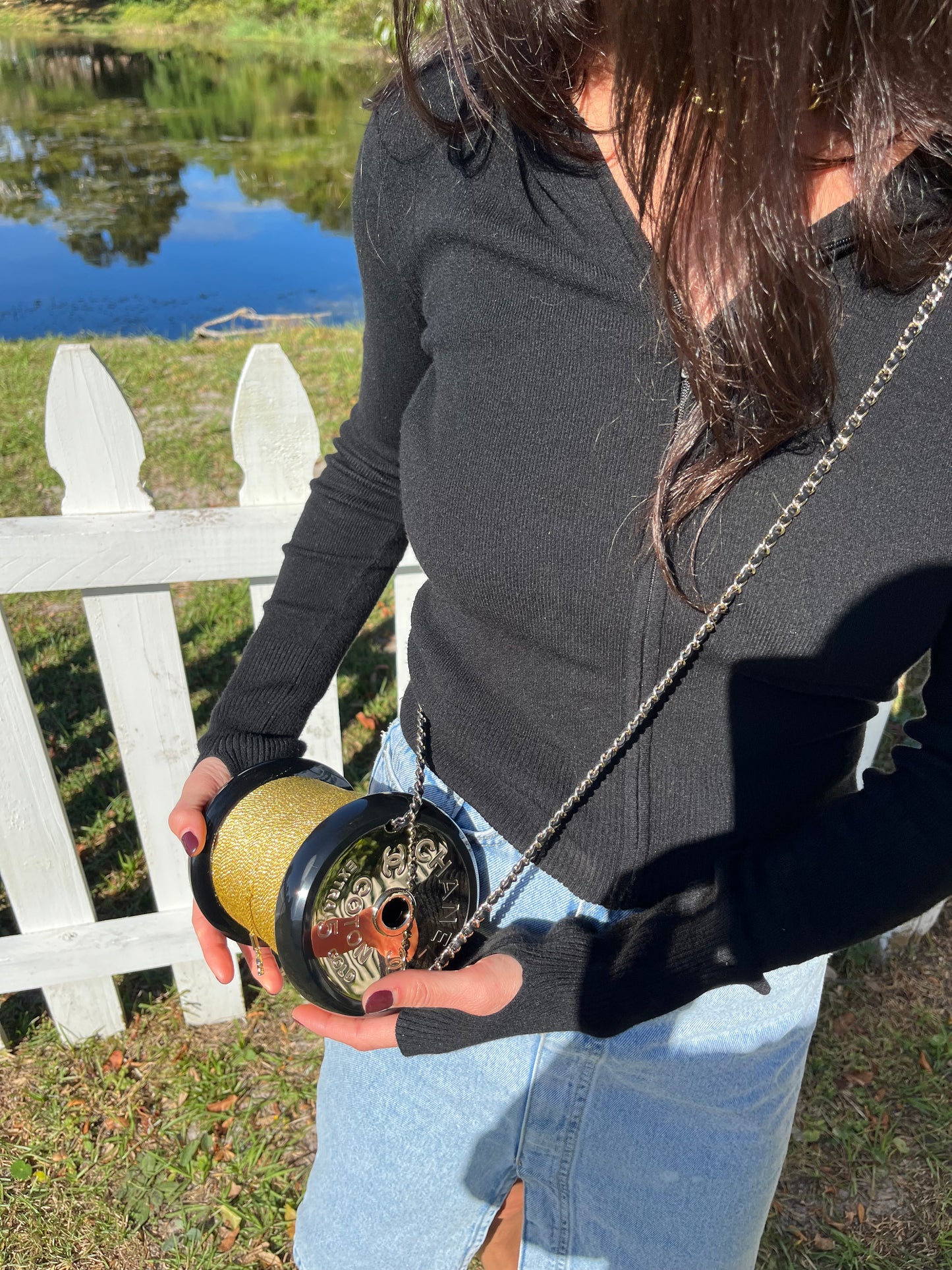 Chanel Collectors Plexiglass Spool Minaudière