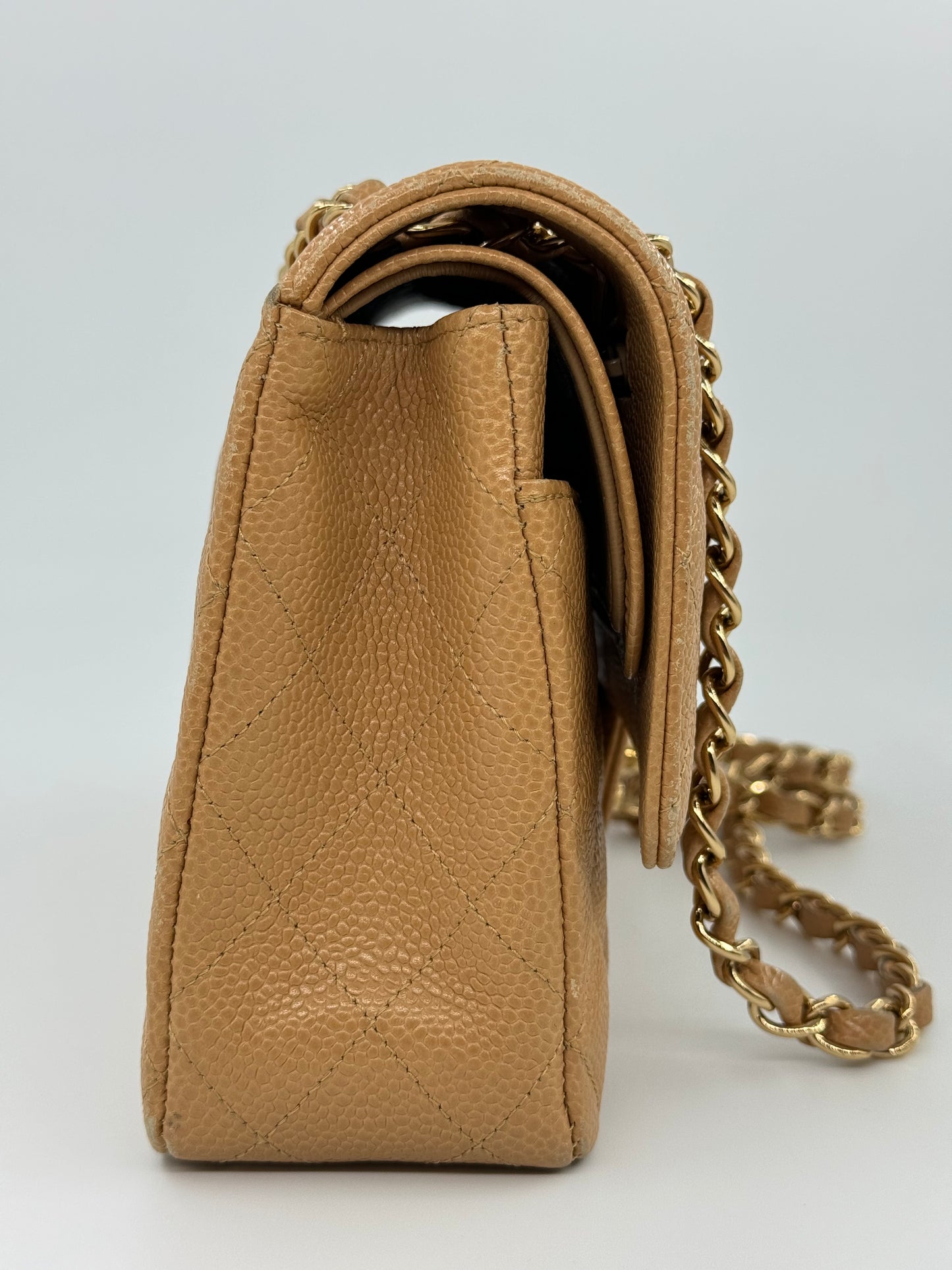 Chanel 2005 Medium Caramel Caviar Classic Flap