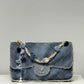 Chanel Denim Paris Dubai Jumbo Pom-Pom Flap