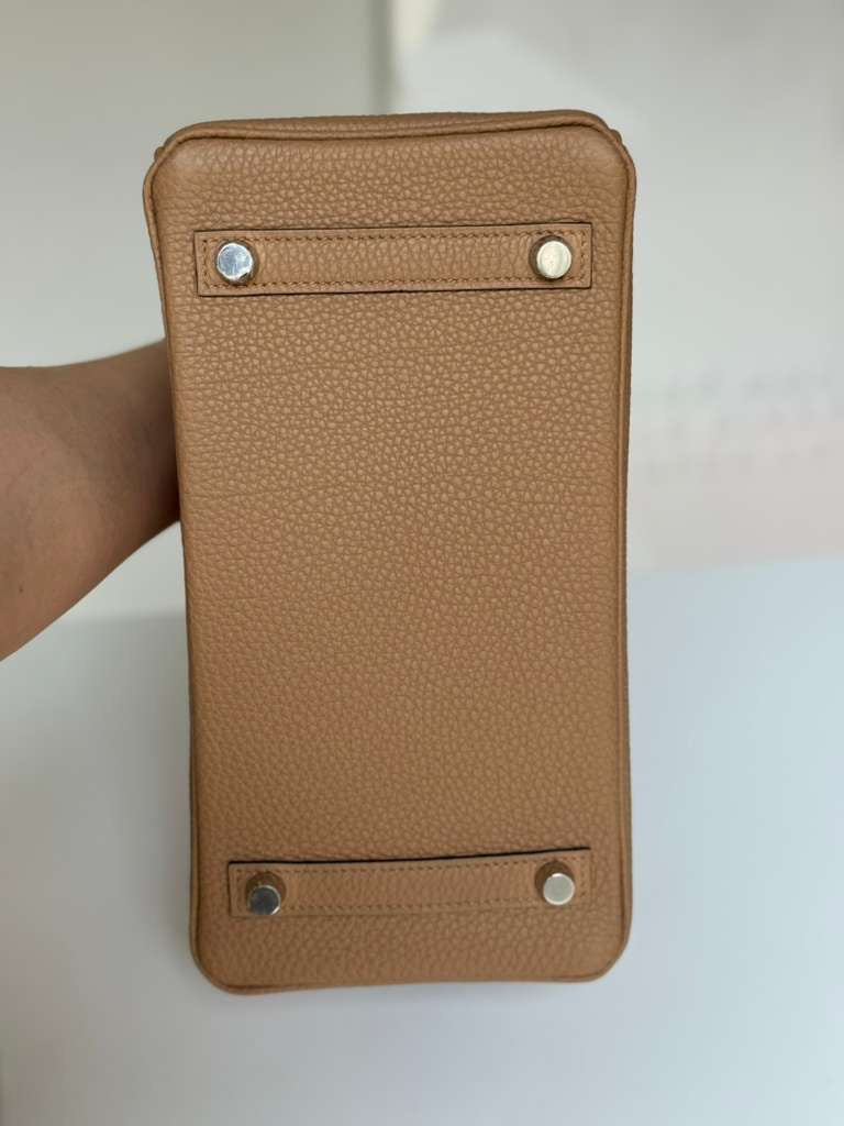 Hermes Chai Togo Birkin 25 Palladium Hardware