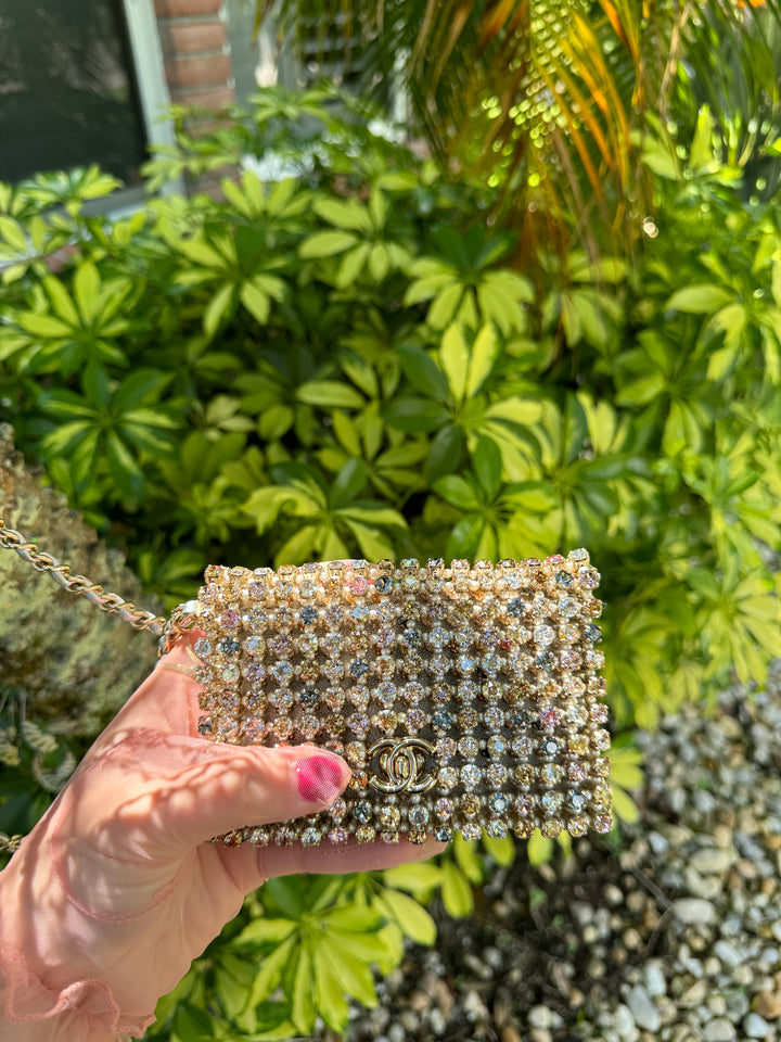 Chanel Multicolor Strass Pearl Mini Evening Bag