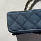 Chanel 22K Small Denim Classic Double Flap Bag