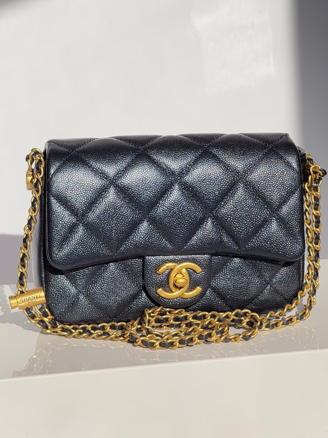 Chanel Black Iridescent My Perfect Mini Flap Bag