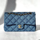 Chanel 22K Small Denim Classic Double Flap Bag