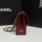 Chanel 19b Burgundy Small Caviar Classic Flap
