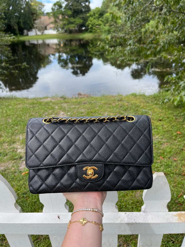 Chanel Medium Vintage Black Classic Caviar Flap Bag
