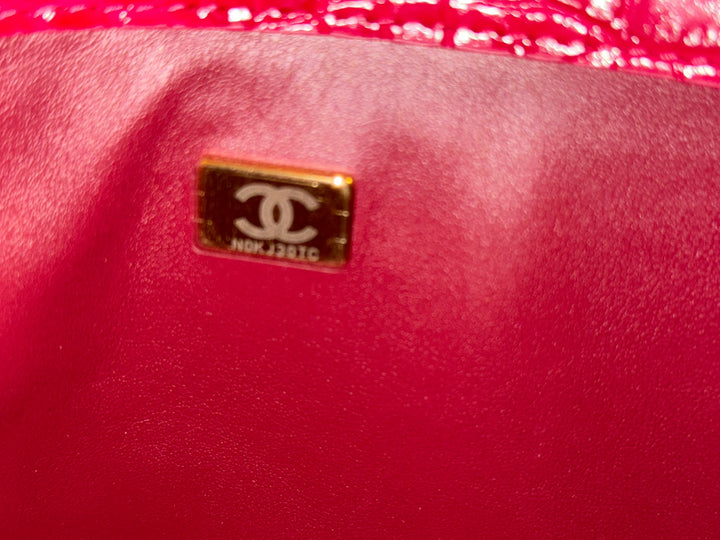 Chanel Small Shopping Bag Crocodile Embossed Calfskin Pink 2026