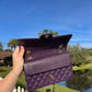 Chanel Purple Medium Vintage Caviar Classic Flap