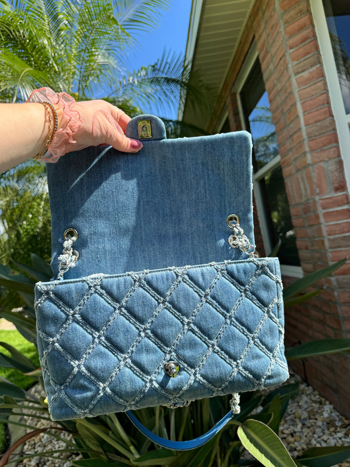 Chanel Jumbo Denim Patchwork Flap Bag