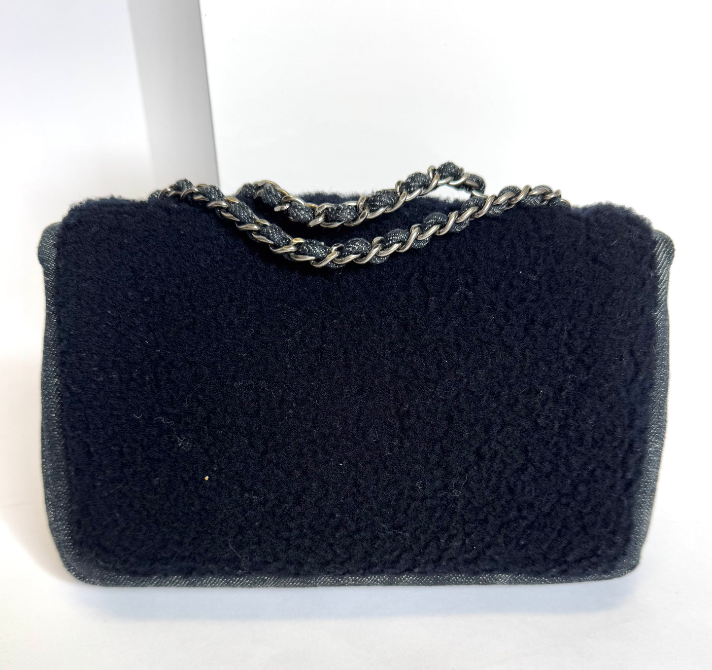 Chanel Paris Dallas Mini Denim & Shearling Flap Bag