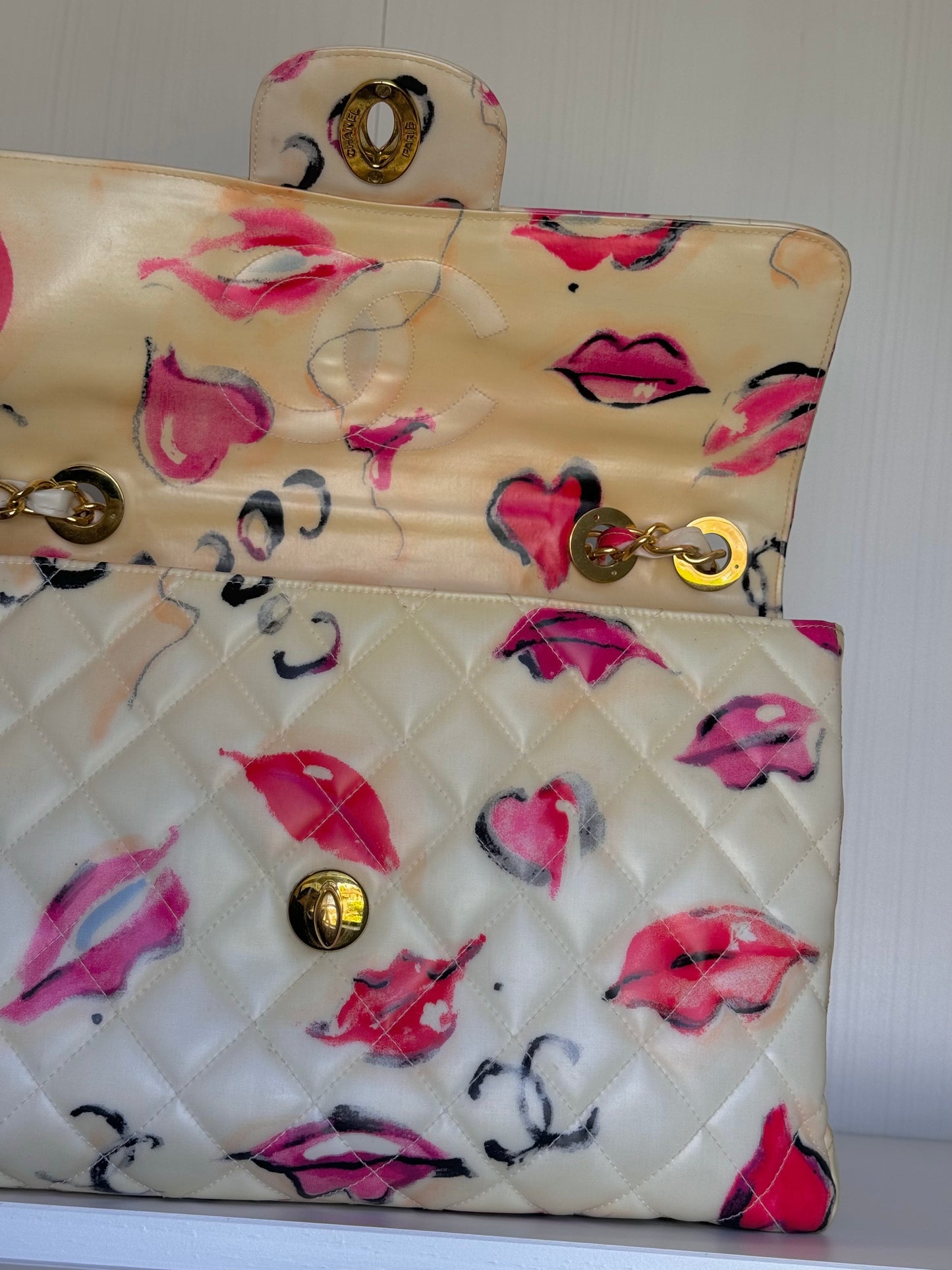 Chanel 1994 Jumbo Lips & Kisses Flap Bag