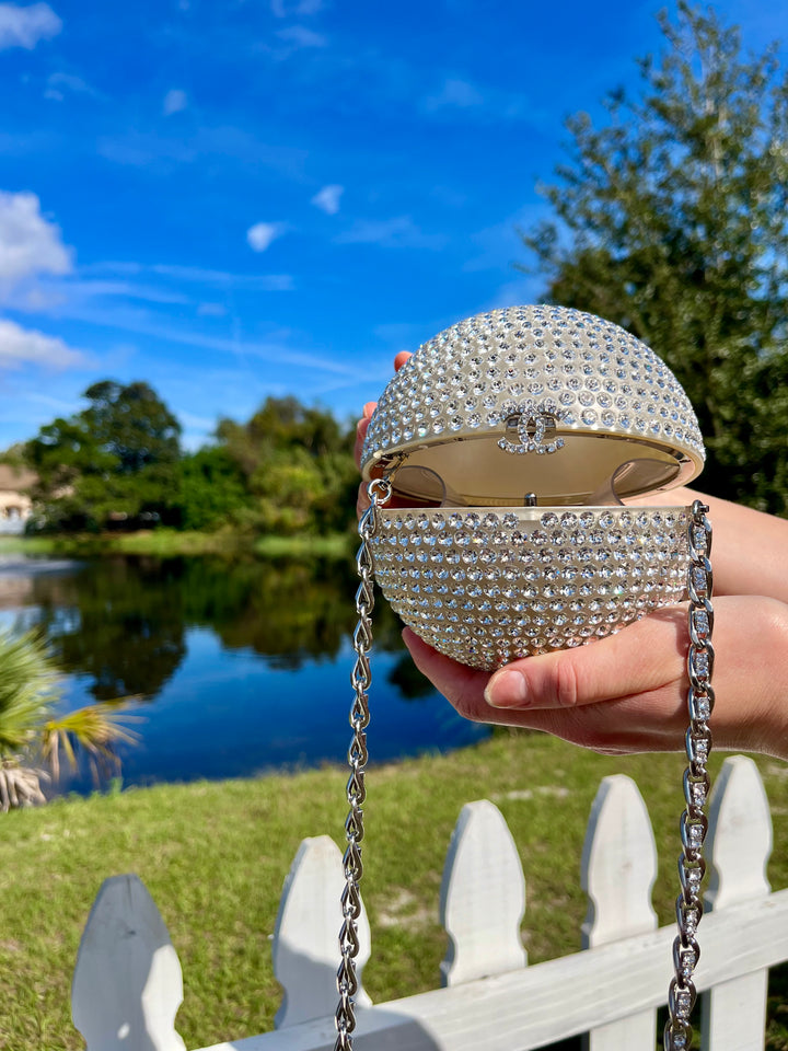 Chanel Rare Runway 2018 Crystals Minaudières Clutch Crossbody Bag