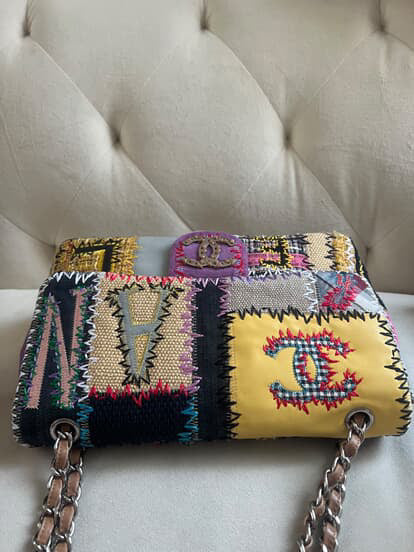 Chanel Jumbo Multicolor Patchwork Flap Bag