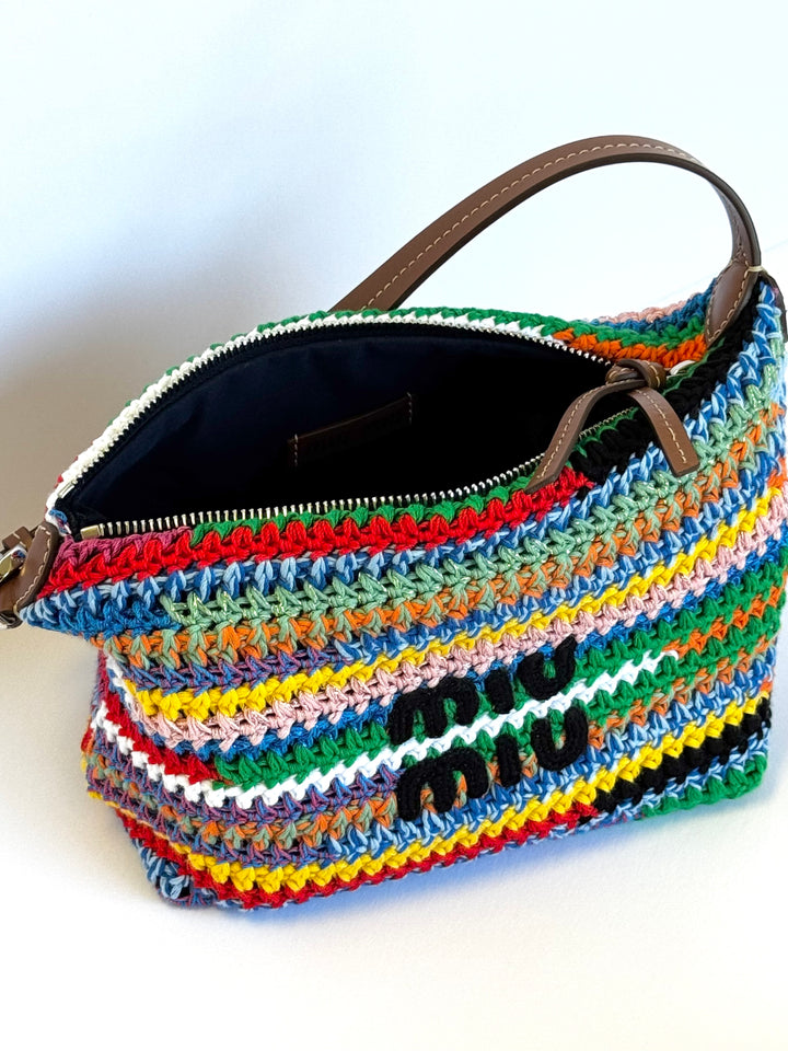 Miu Miu Crochet Multicolor Pouch Bag