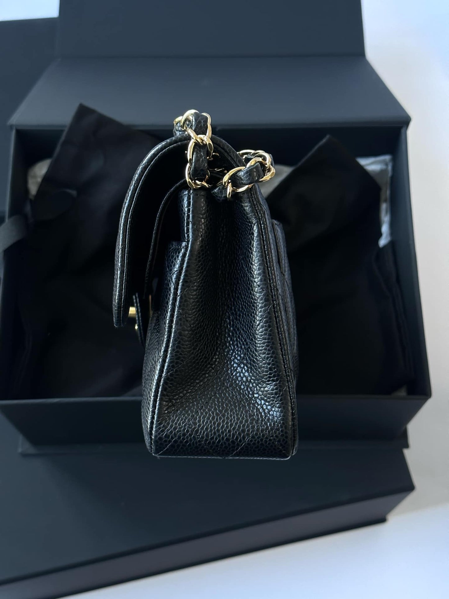 Chanel Small Black Caviar Classic Flap Bag + GHW