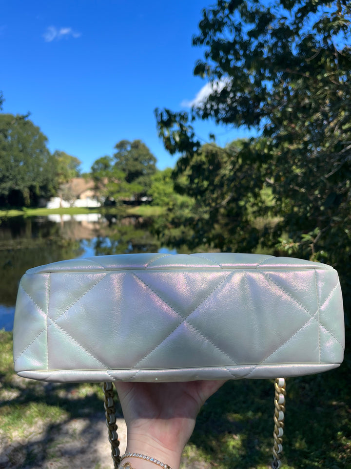 Chanel Pearl Iridescent Large 19 Flap Bag