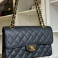 Chanel 6 Series Black Small Vintage Caviar Classic Flap Bag