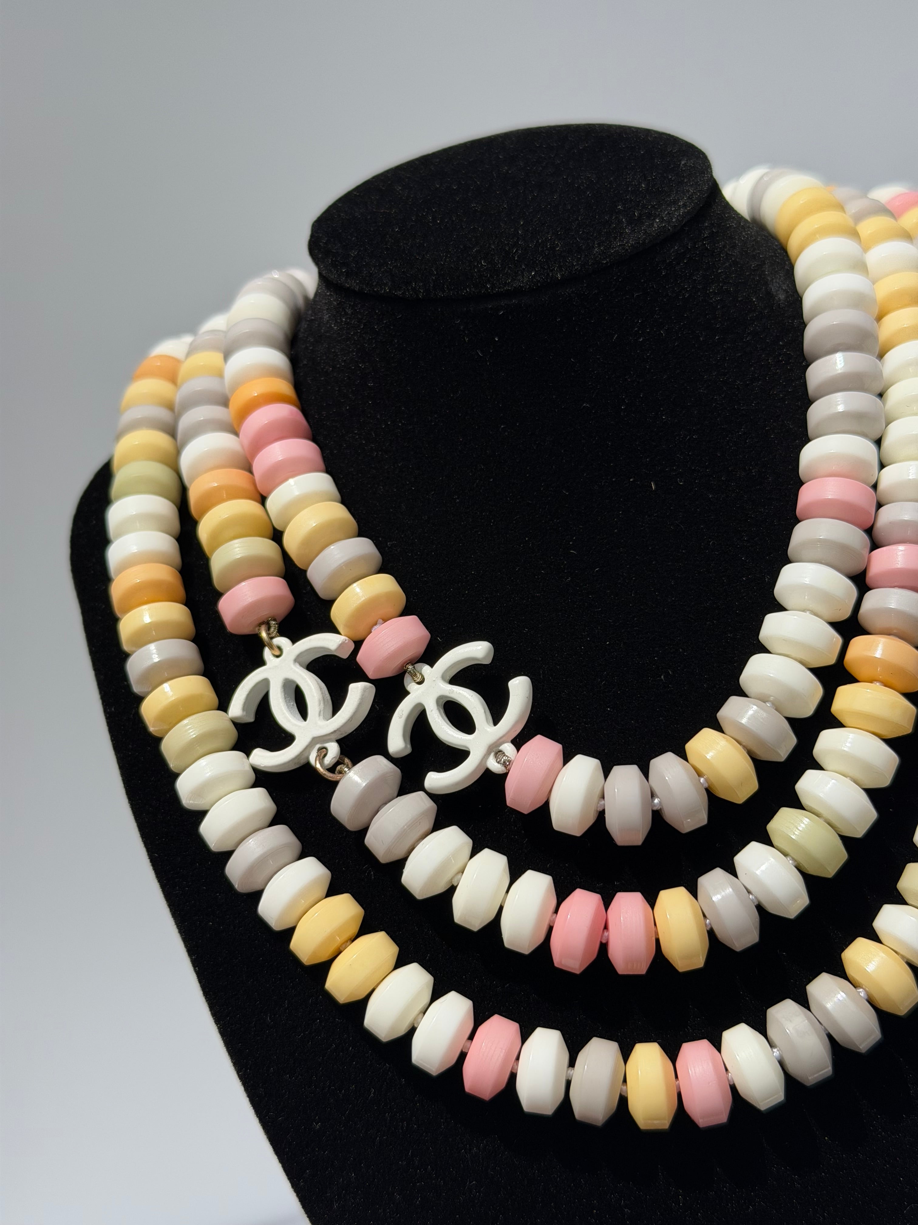 Chanel CC Resin Candy Supermarket Sweetie Triple Strand Necklace