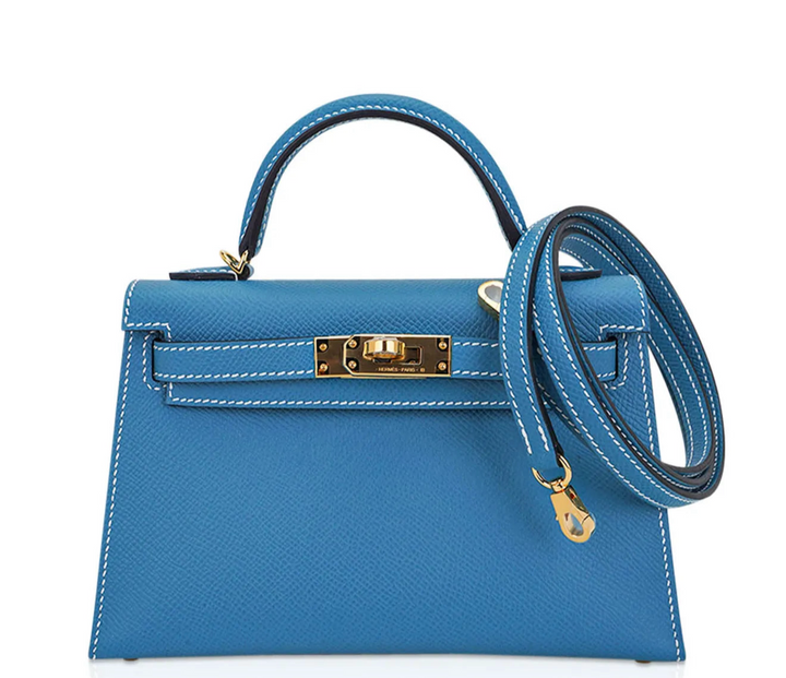 Hermès Mini Kelly Sellier 20 New Blue Jean Epsom Gold Hardware 2026