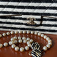 Chanel Ivory/Black Coco Medium Sailor Pearls Double Flap Bag