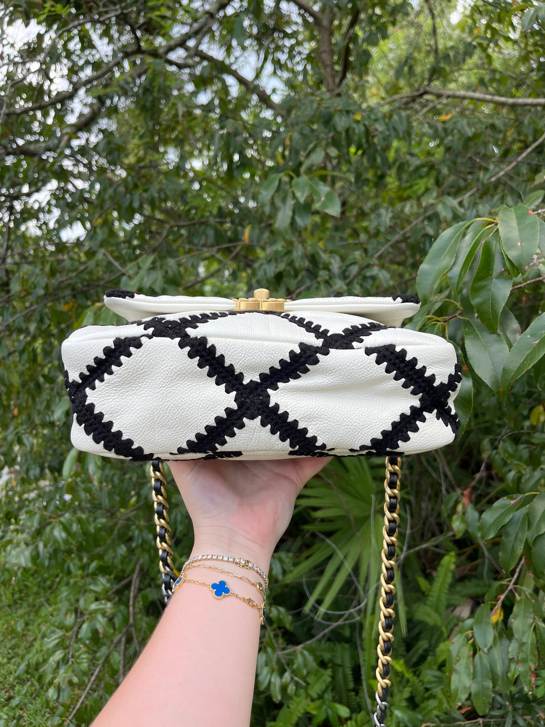 Chanel 19 Medium Crochet Quilted Calfskin Flap Bag