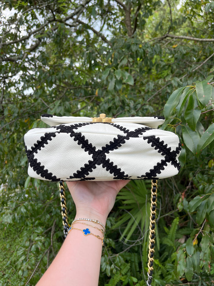 Chanel 19 Medium Crochet Quilted Calfskin Flap Bag
