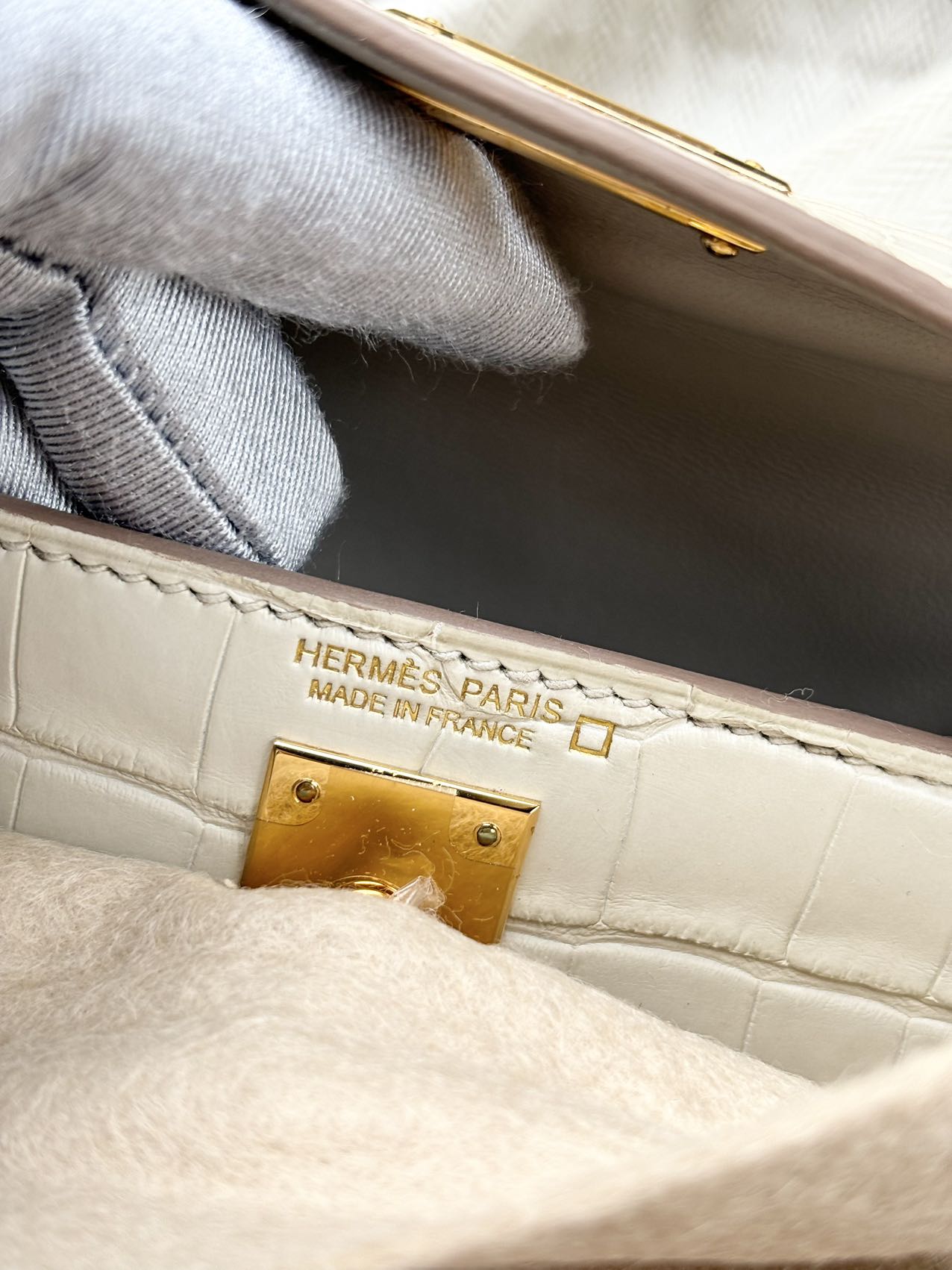 Hermes Mini Sellier Beton Matte Alligator Kelly 20