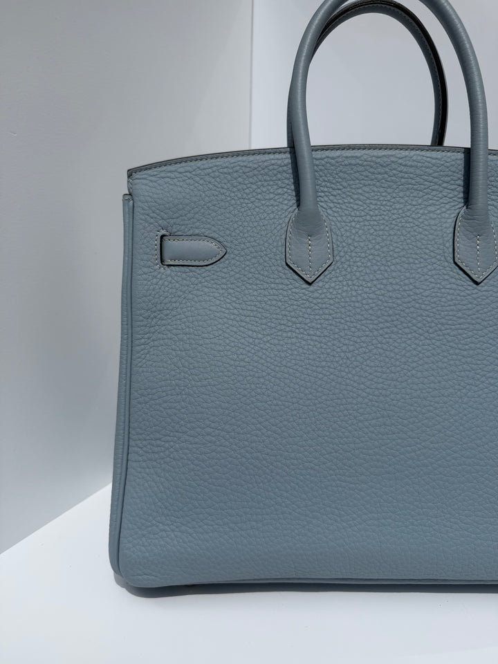 Hermès Birkin 35 Bleu Lin Togo Gold Hardware 2012