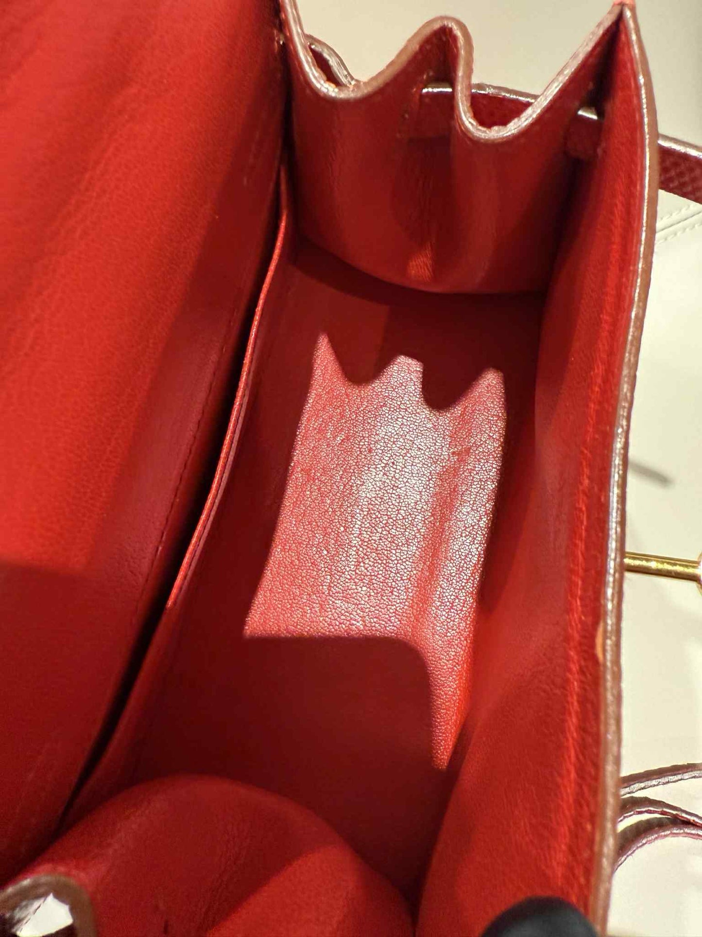 Hermes Vintage Red Lizard Kelly Sellier 20