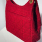 Chanel Small Red Wool Tweed Hobo