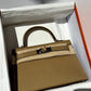 Hermes Mini Sellier Poussiere Electrum Kelly 20
