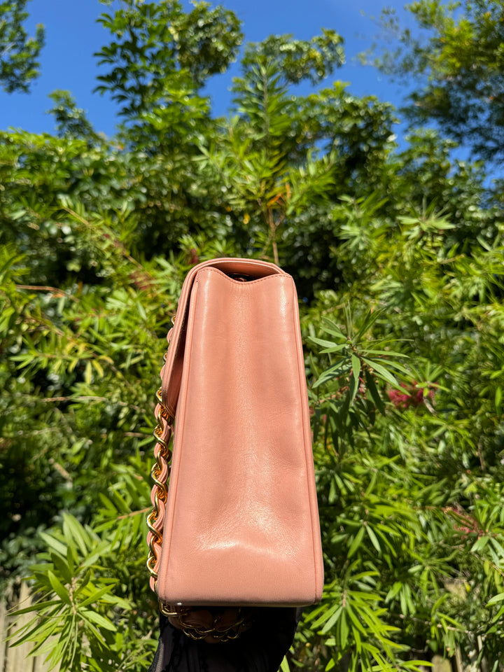 Chanel Light Pink Vintage Lambskin Jumbo Flap Bag