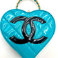 Chanel 1995 CC Blue Heart Vanity Bag